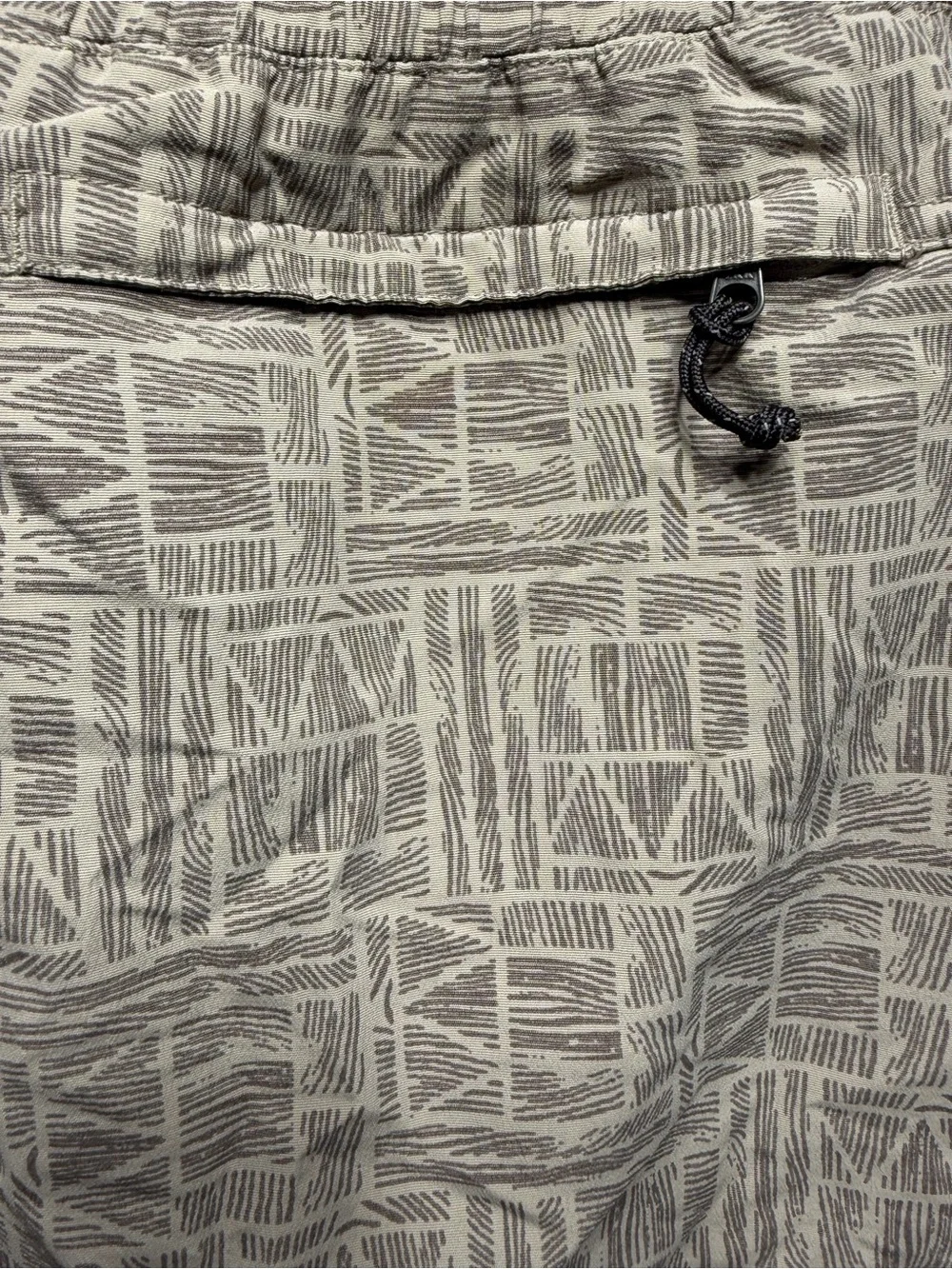 L.L.Bean Geometric Nylon Hiking Skirt Tan Brown Sz M Outdoor Casual Camping
